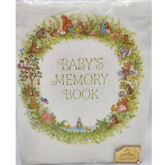 Vintage 1980 Hallmark Baby's Memory Book Favorite Nursery Rhymes Woodland Animal - Picture 4 of 13